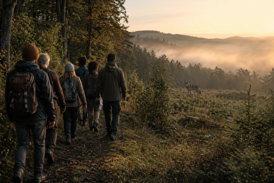 Wandergruppe in der Natur